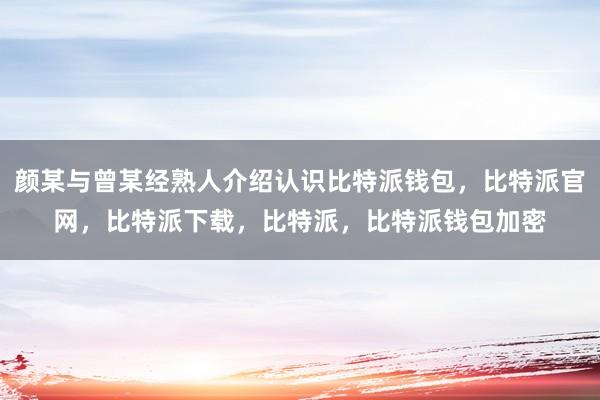 颜某与曾某经熟人介绍认识比特派钱包，比特派官网，比特派下载，比特派，比特派钱包加密