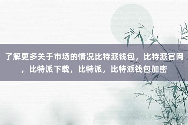 了解更多关于市场的情况比特派钱包，比特派官网，比特派下载，比特派，比特派钱包加密