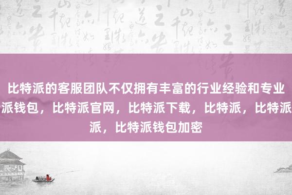 比特派的客服团队不仅拥有丰富的行业经验和专业知识比特派钱包，比特派官网，比特派下载，比特派，比特派钱包加密