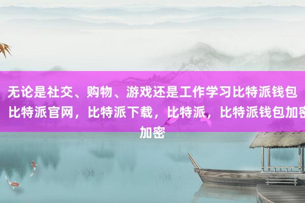 无论是社交、购物、游戏还是工作学习比特派钱包，比特派官网，比特派下载，比特派，比特派钱包加密