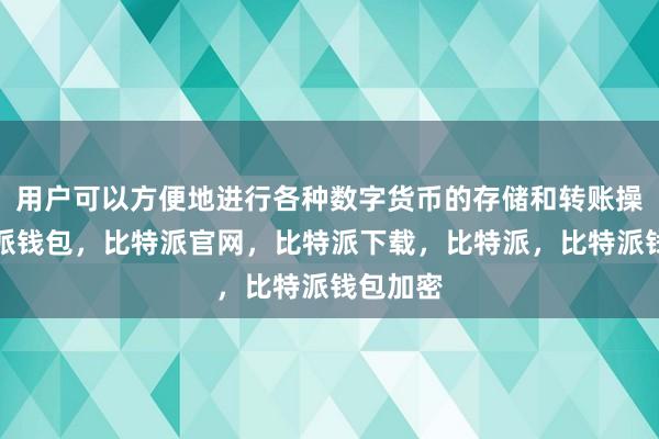 用户可以方便地进行各种数字货币的存储和转账操作比特派钱包，比特派官网，比特派下载，比特派，比特派钱包加密