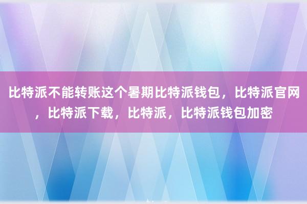 比特派不能转账这个暑期比特派钱包，比特派官网，比特派下载，比特派，比特派钱包加密